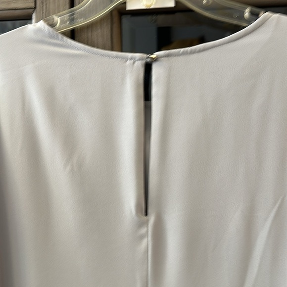 BANANA REPUBLIC NEW WITH TAGS GRAY RUFFLE LONG SLEEVE DRESS SIZE 14 - Picture 7 of 8